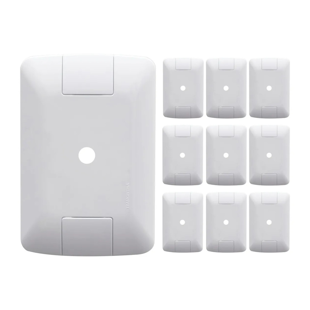 Kit 10 Espelho Placa Furo 4x2 Tomada Branco Aria Tramontina