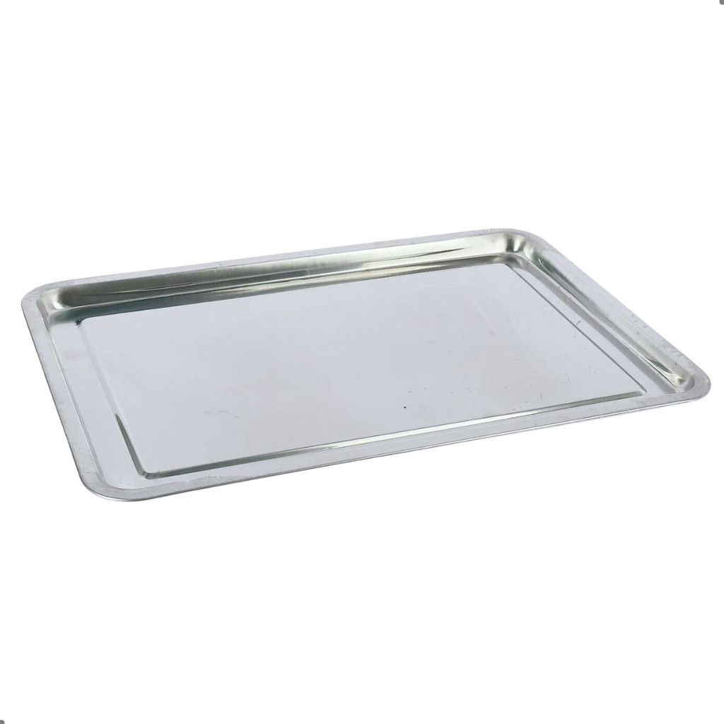 Bandeja Inox Travessa Retangular Rasa 45x35cm em Oferta na Shopee