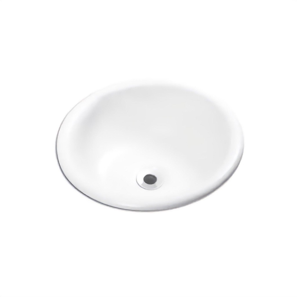 Cuba de Sobrepor/Embutir para Banheiro Redonda 36cm Branco - Celite