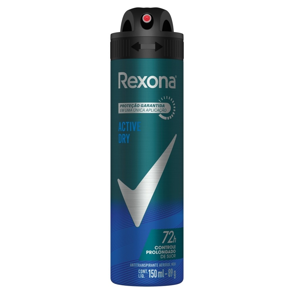 Desodorante Aerossol Rexona Masculino Active Dry 150ml