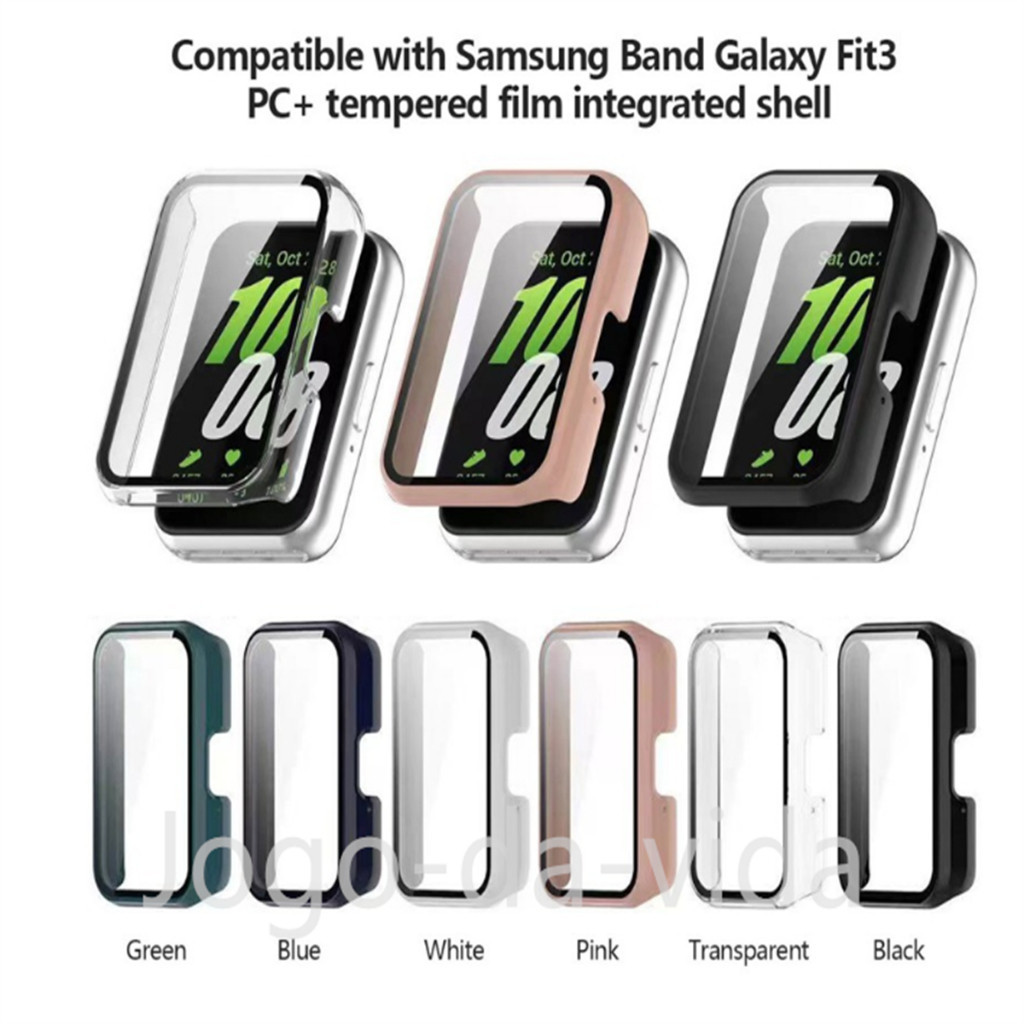 Case Capa Bumper Proteção Acrílico com Vidro Temperado para Samsung Galaxy Fit 3
