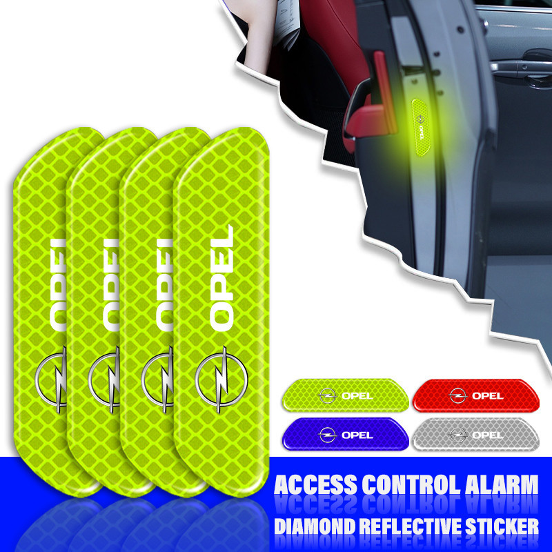 4 Pçs Adesivo De Porta Do Carro Aviso De Segurança Marca Reflexiva Para Opel Astra j Insignia g Corsa Zafira b Mokka Viv