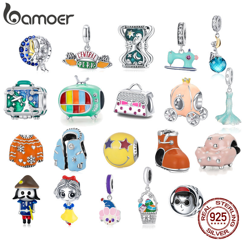 Bamoer 925 Sterling Silver Charms Série Conto De Fadas Pingente Acessórios De Moda Aniversário SCC1091