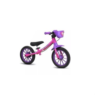 Bicicleta Infantil Nathor Equilíbrio - Balance Bike Rosa - Selim PU em Oferta na Shopee