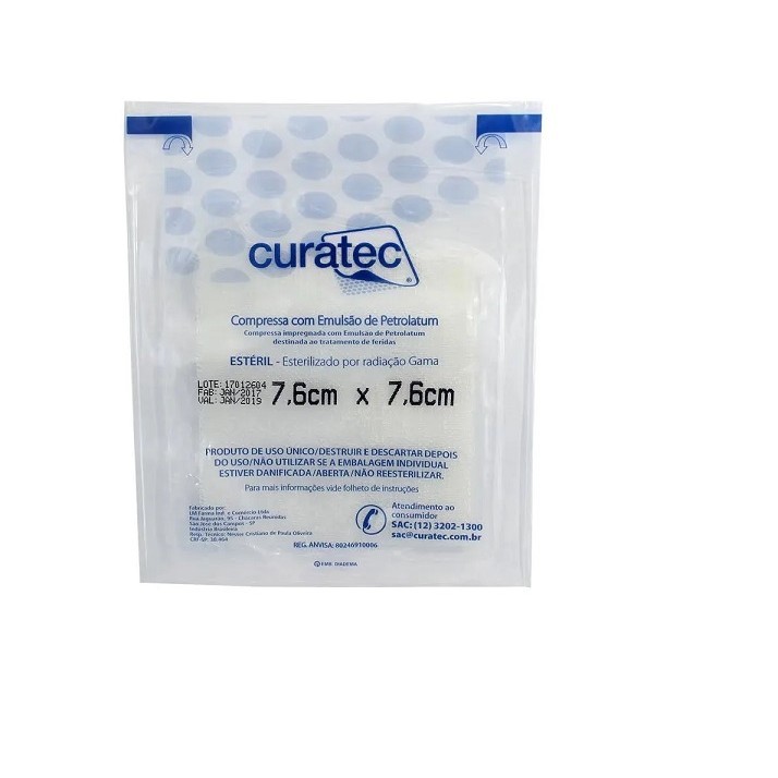 Compressa com Emulsão de Petrolatum- 1 unidade - Curatec