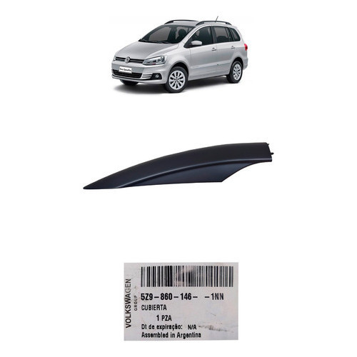 Moldura Acabamento Rack Teto Dianteiro L.d. Spacefox Vw em Oferta na Shopee