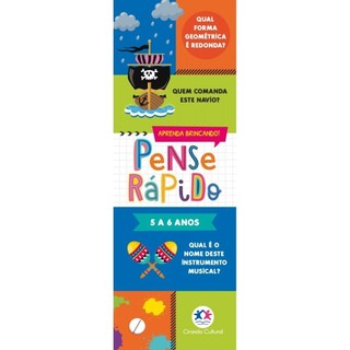 Livro Flash cards Pense rápido -  5 a 6 anos em Oferta na Shopee