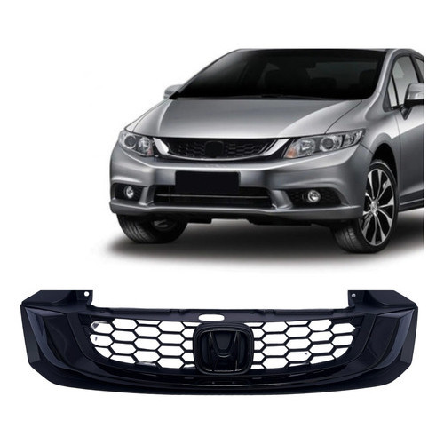 Grade Civic Lxs Lxl Exl 2012 2013 2014 Black Piano C/emblema