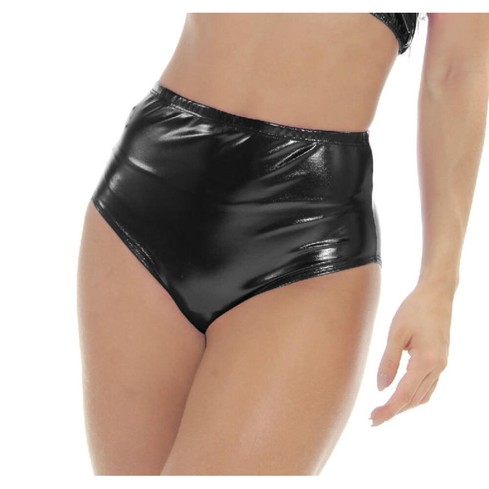 Hot Pants Metalizado Preto Para Carnaval Abrakadabra Fantasias em Oferta na Shopee