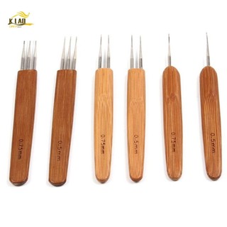 KLAOSD Peruca Agulhas De Crochê Conveniente Iniciantes 1-3 Ganchos Longos Excelentes 0.5Mm/0.75Mm Dreadlock