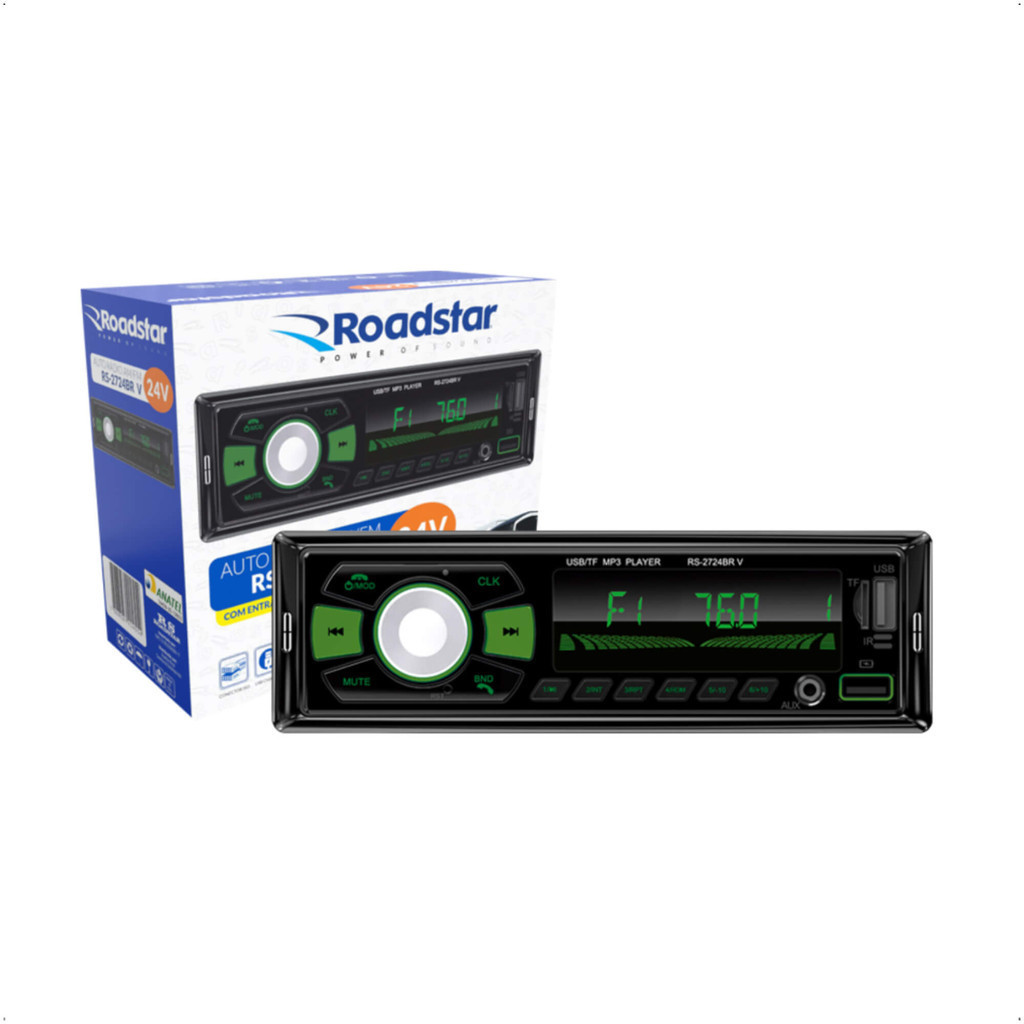 Auto rádio Roadstar Rs-2724br 24 Volts bluetooth usb