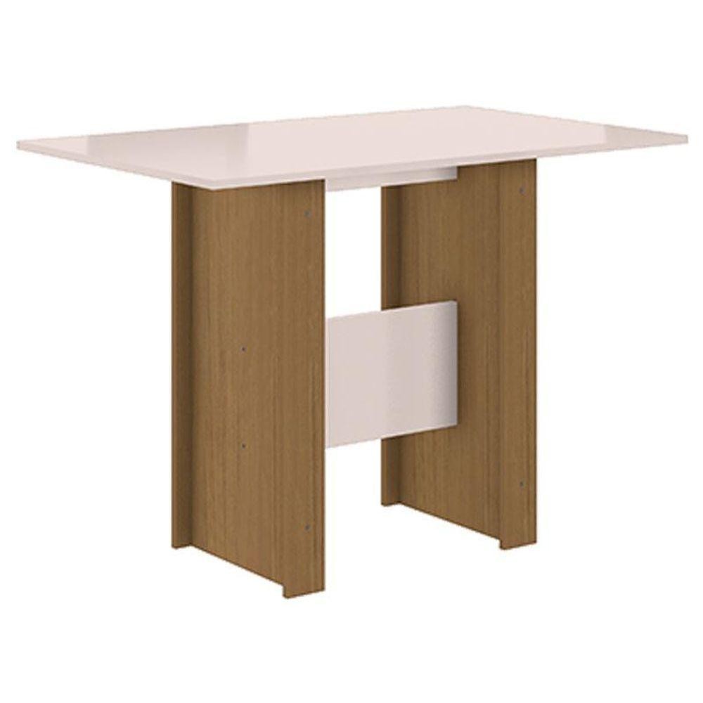 Mesa De Jantar Milano 108cm Carvalho Off White - Poliman - Home & Living