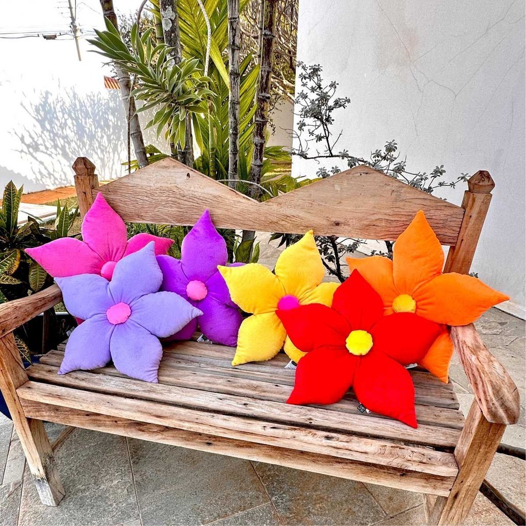 Almofada Flor Margarida De Pelúcia Decoração sofá Quarto Sala Brinquedo