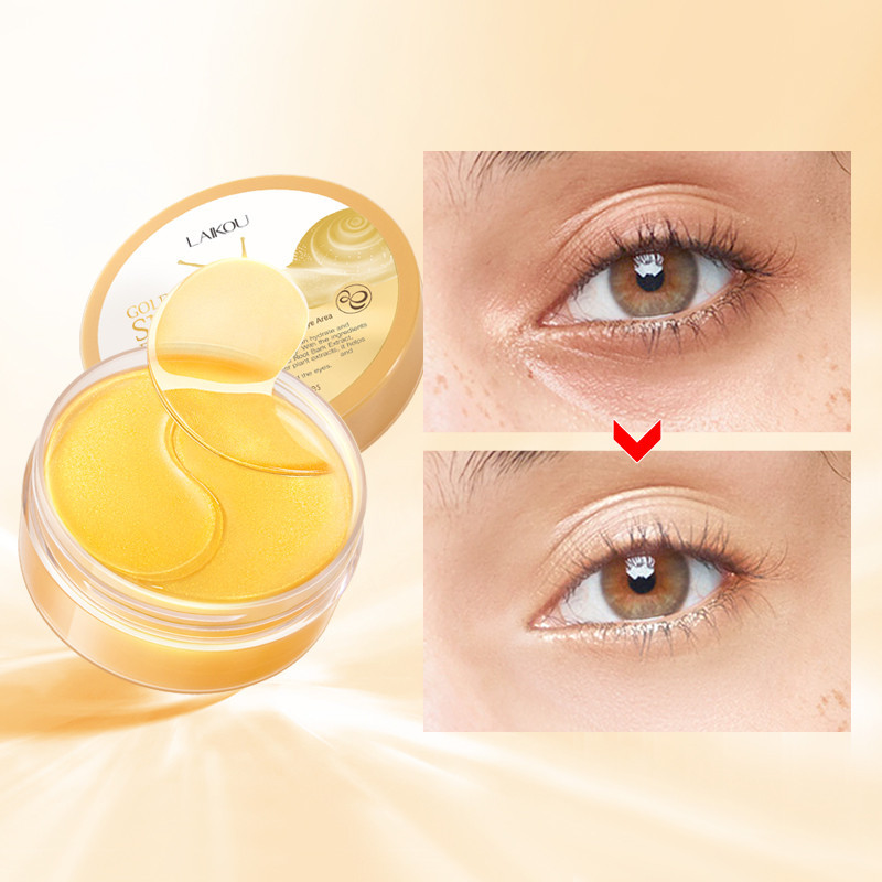 LAIKOU Máscara De Olho De Caracol Dourado Remover Rugas Patch Círculo Escuro Anti-Idade 50...