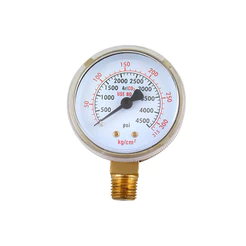Manometro P/ Argonio 2.1/2" 4500 Psi/ 315 Bar Rosca NPT 1/4" Condor - 914401