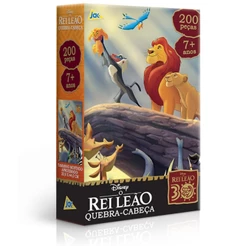 QUEBRA CABEÇA REI LEÃO 200 PEÇAS TOYSTER JAK FILME DISNEY INFANTIL THE LION KING SIMBA SELVA 30 ANOS