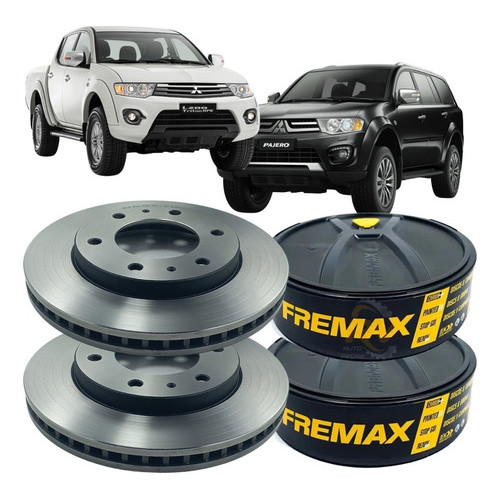 Par Disco Freio Dianteiro Original Fremax L200 Triton Pajero Dakar 2008 a 2022