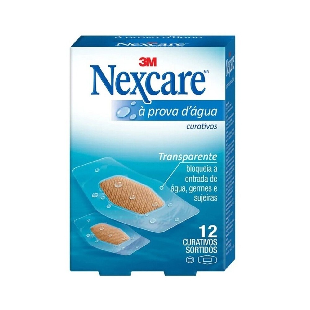 Curativo Nexcare A Prova D'agua Transparente 12 Unidades em Oferta na Shopee