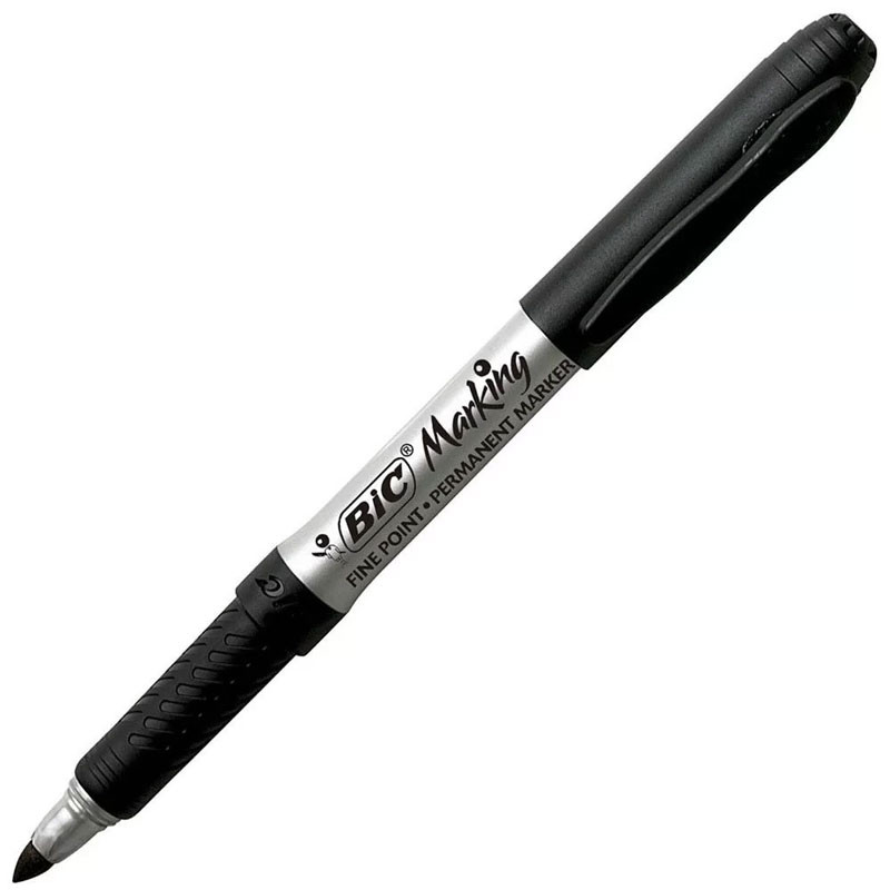 Pincel marcador permanente Marking Preto 971140 Bic em Oferta na Shopee