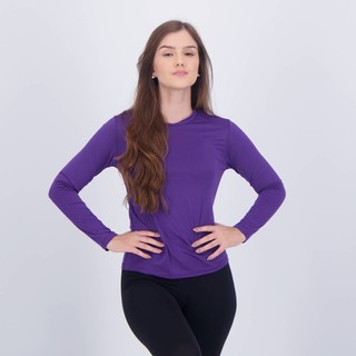 Camiseta Selene Proteção UV50+ Manga Longa Feminina Roxa em Oferta na Shopee