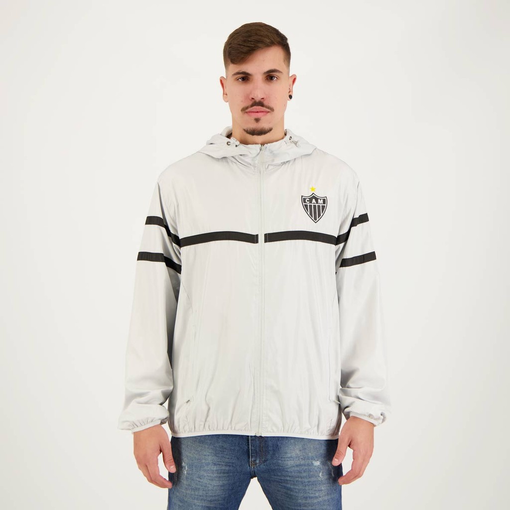 Jaqueta Atlético Mineiro Corta Vento Cinza em Oferta na Shopee