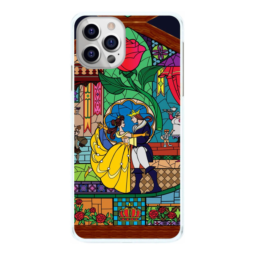 Capinha Bela e a Fera Vitrô Vidro Capa de Celular