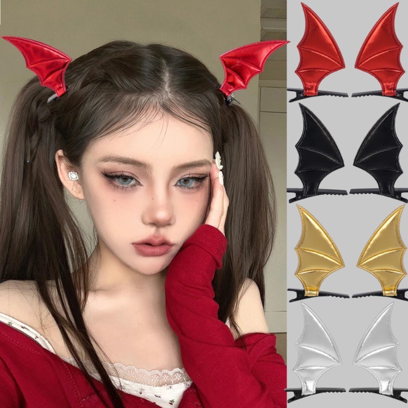 2 Peças De Grampos De Cabelo Com Asas De Morcego De Halloween-Bico De Pato Orelhas De Diabo-Chapéus Estilo Escuro Punk-Presilhas De Terror-Acessórios Góticos-Adereços De Cosplay De Carnaval em Oferta na Shopee