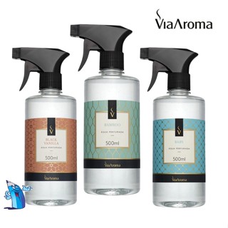 ÁGUA PERFUMADA 500ML VIA AROMA SPRAY PARA TECIDO CHEIRINHO PARA CASA PERFUMADA