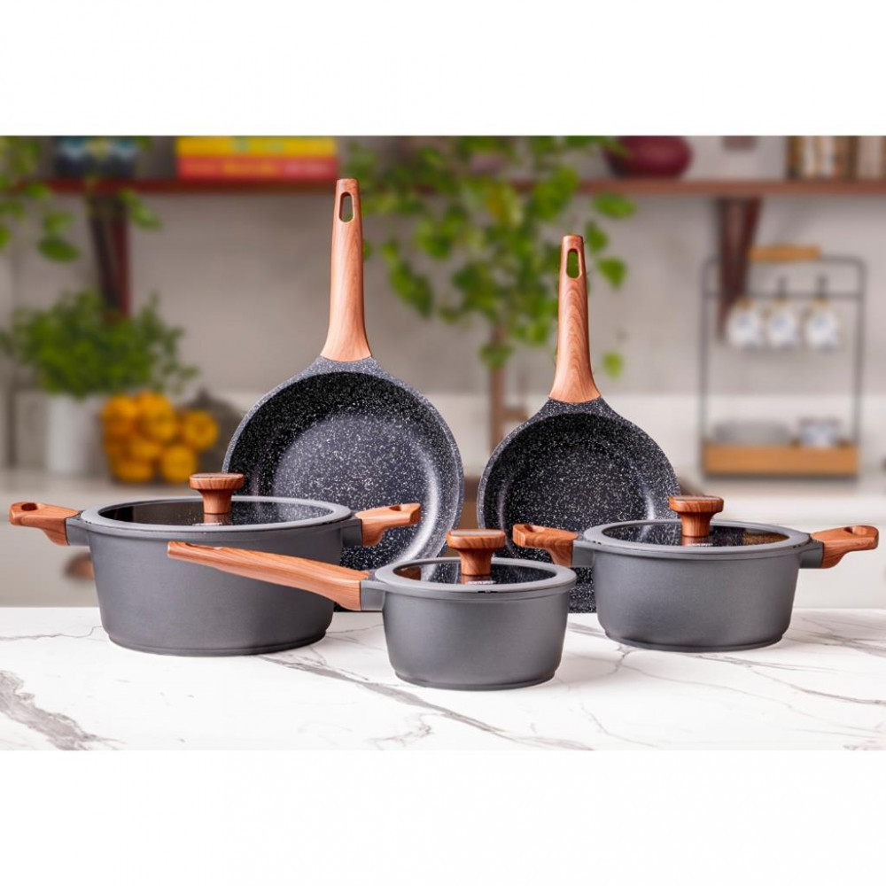 Jogo de Panelas MTA Titanium Premium 5 Peças Tampa de Vidro em Oferta na Shopee