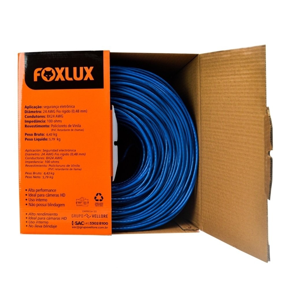 Cabo Foxlux Cftv Para Câmera 305M