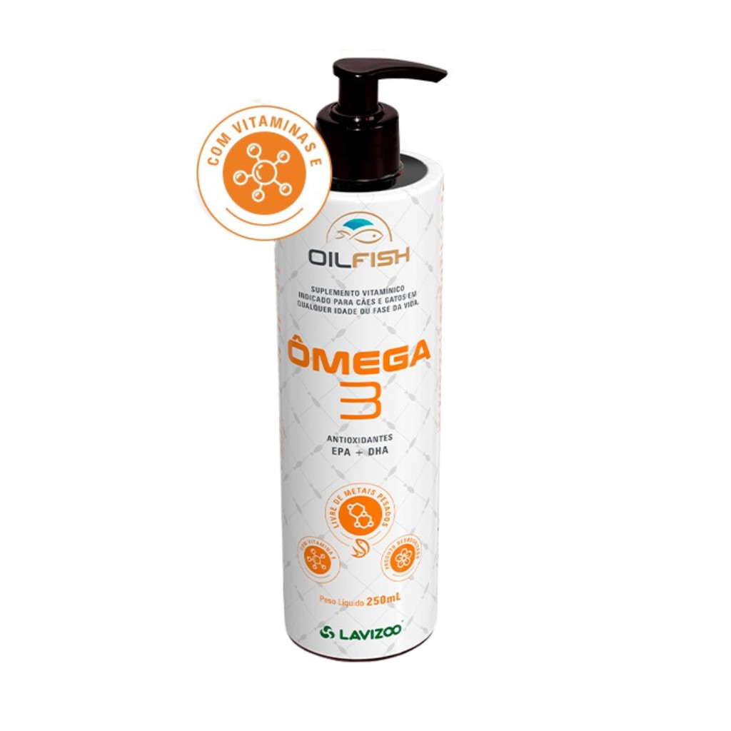 Omega 3 6 9 Oil Fish Lavizoo para Cachorro e Gato 250ml