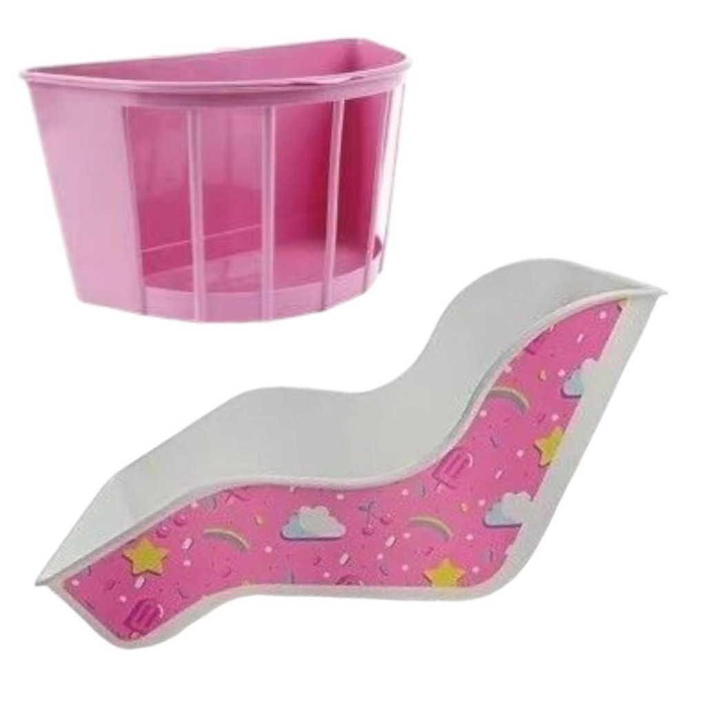 Kit Infantil Mirim Cestinha E Cadeirinha De Boneca Bicicleta em Oferta na Shopee