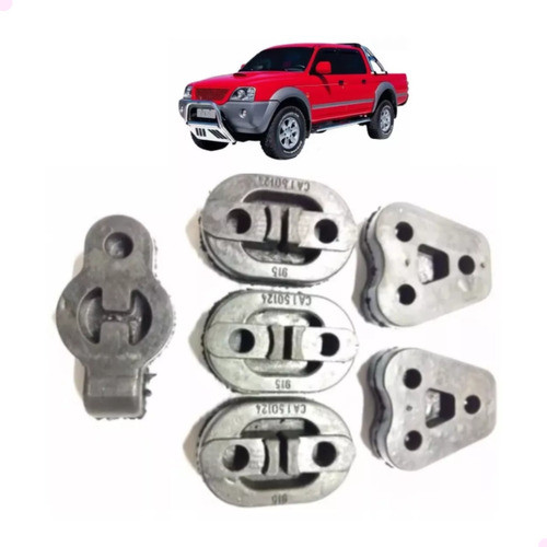 Kit Borracha Coxim Escapamento Pajero L200 2.8 Kit