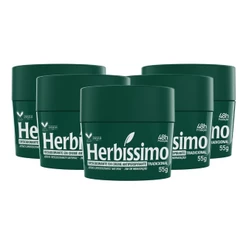 kit Desodorante Creme Herbíssimo Tradicional 55g (5 unidades)
