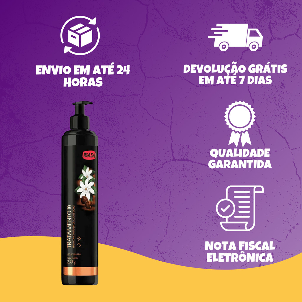 Detalhes do Máscara Tratamento 10 Ibasa 4Groomer - 230g