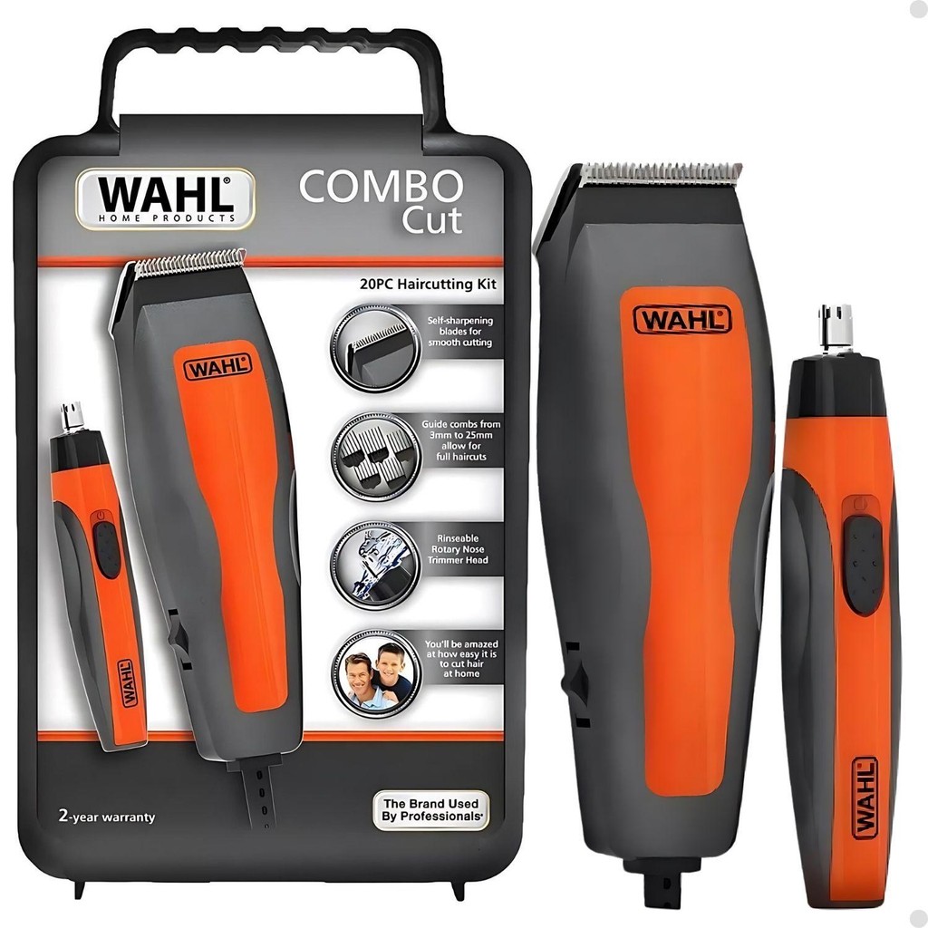 Kit Máquina de Corte e Aparador Wahl Combo Cut Haircutting 220v