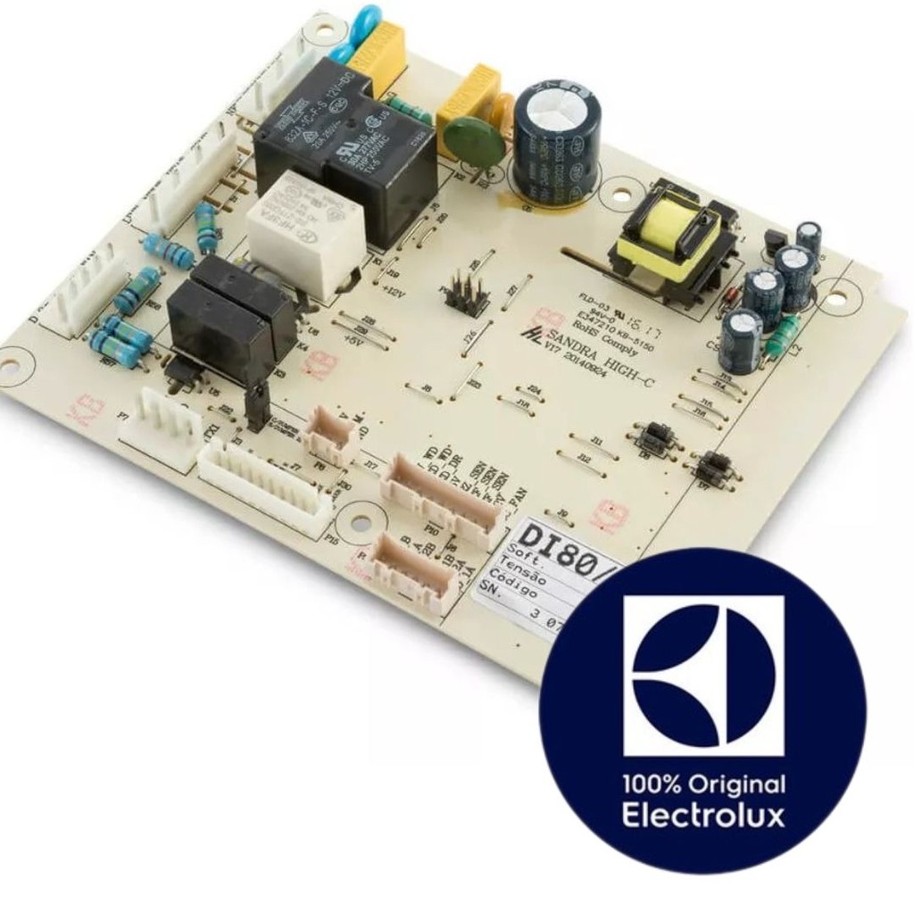 PLACA POTÊNCIA -DI80X-DT80X- A02026801- REFRIGERADOR ELECTROLUX ORIGINAL (BIVOLT)