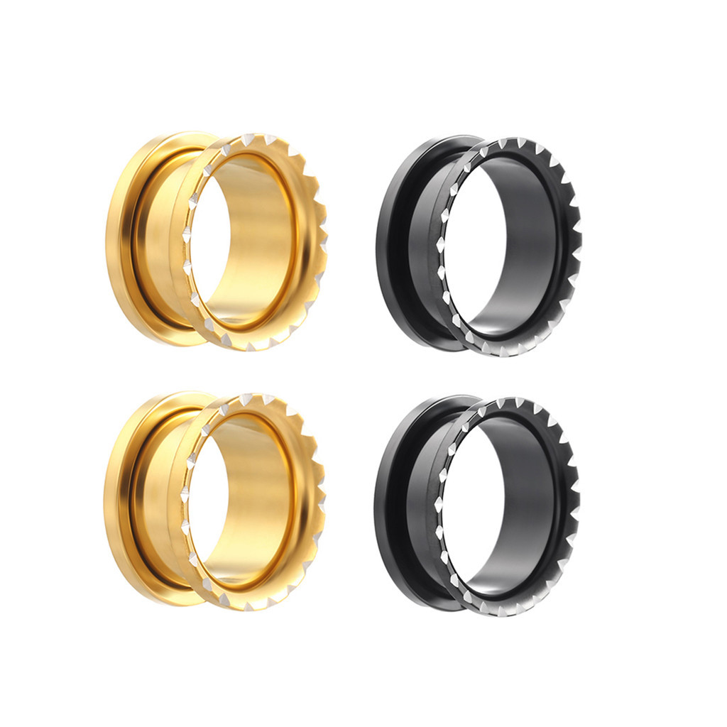 2PCS Kit Alargador Aço Cirúrgico Pvd Detalhado