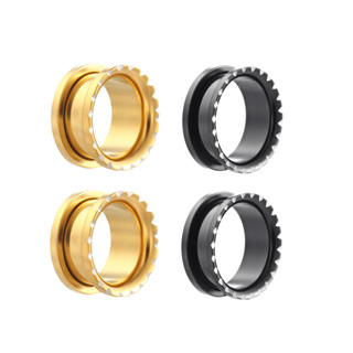 2PCS Kit Alargador Aço Cirúrgico Pvd Detalhado em Oferta na Shopee