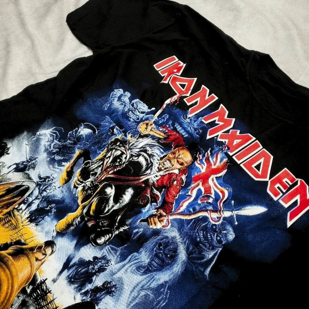 Camiseta Iron Maiden Preta Banda De Rock Invasion Of Raritie de algodao adulto infantil e plussize — imagem 2 de 2