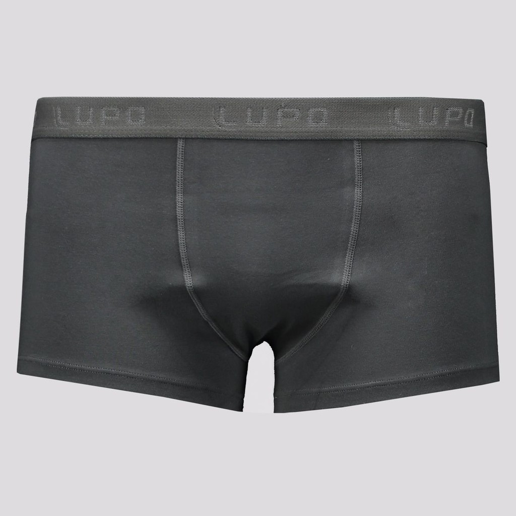 Cueca Sunga Lupo Algodão Com Elastano Cinza Escuro