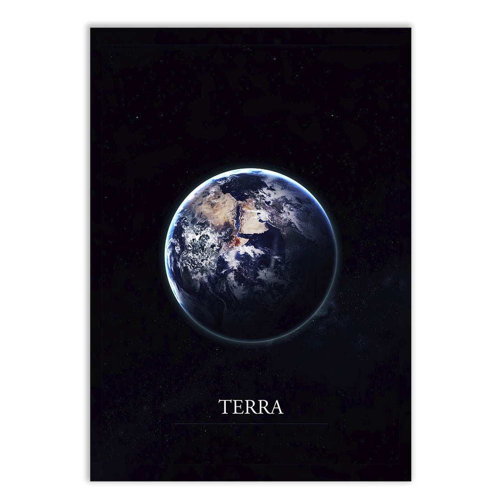 Placa Decorativa Planeta Terra Imagem Espaço Ciência Astronomia Decoração