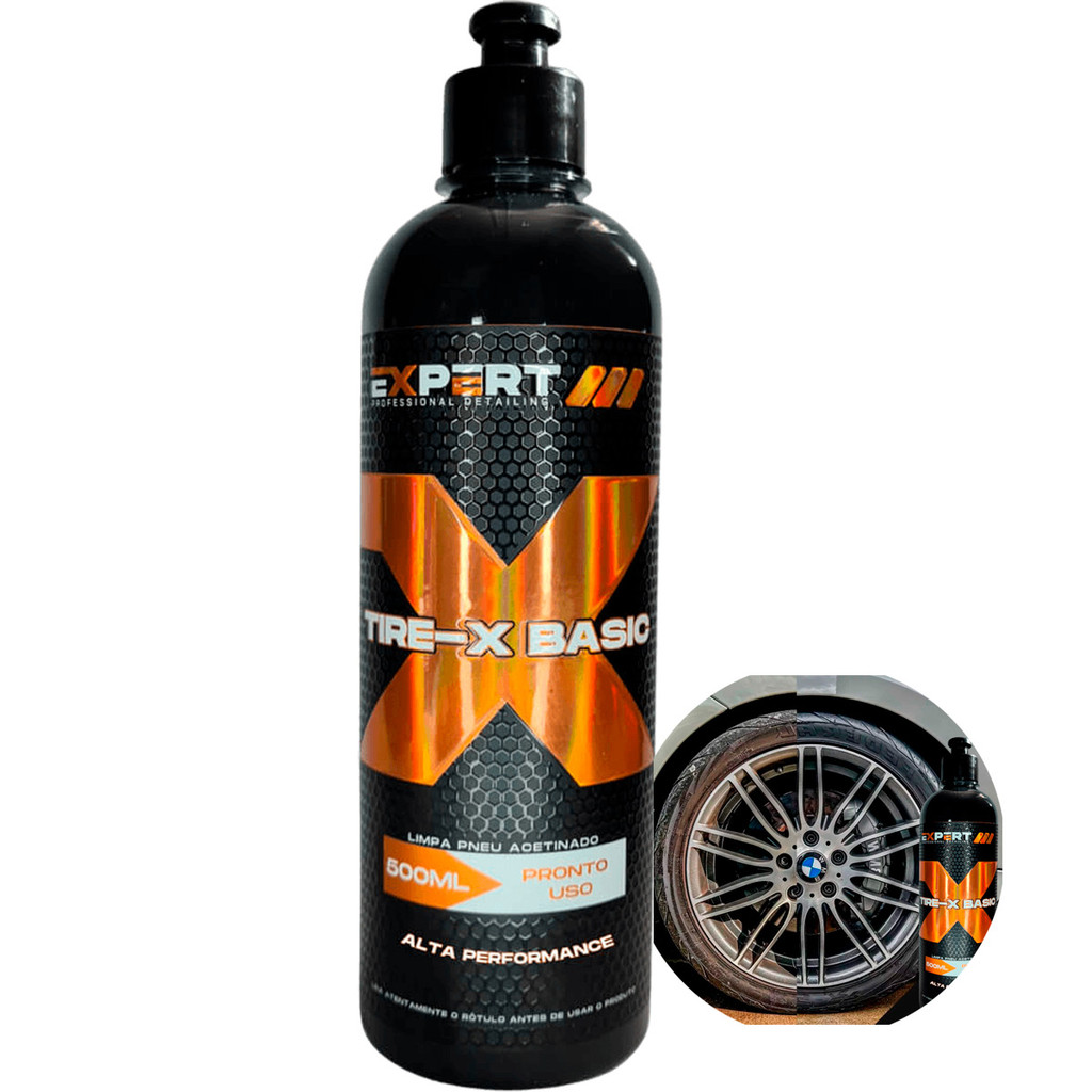 Tire X Basic - Limpa Renova Hidrorepelente Pneus Pretinho com Aspecto Acetinado 500ml - Expert