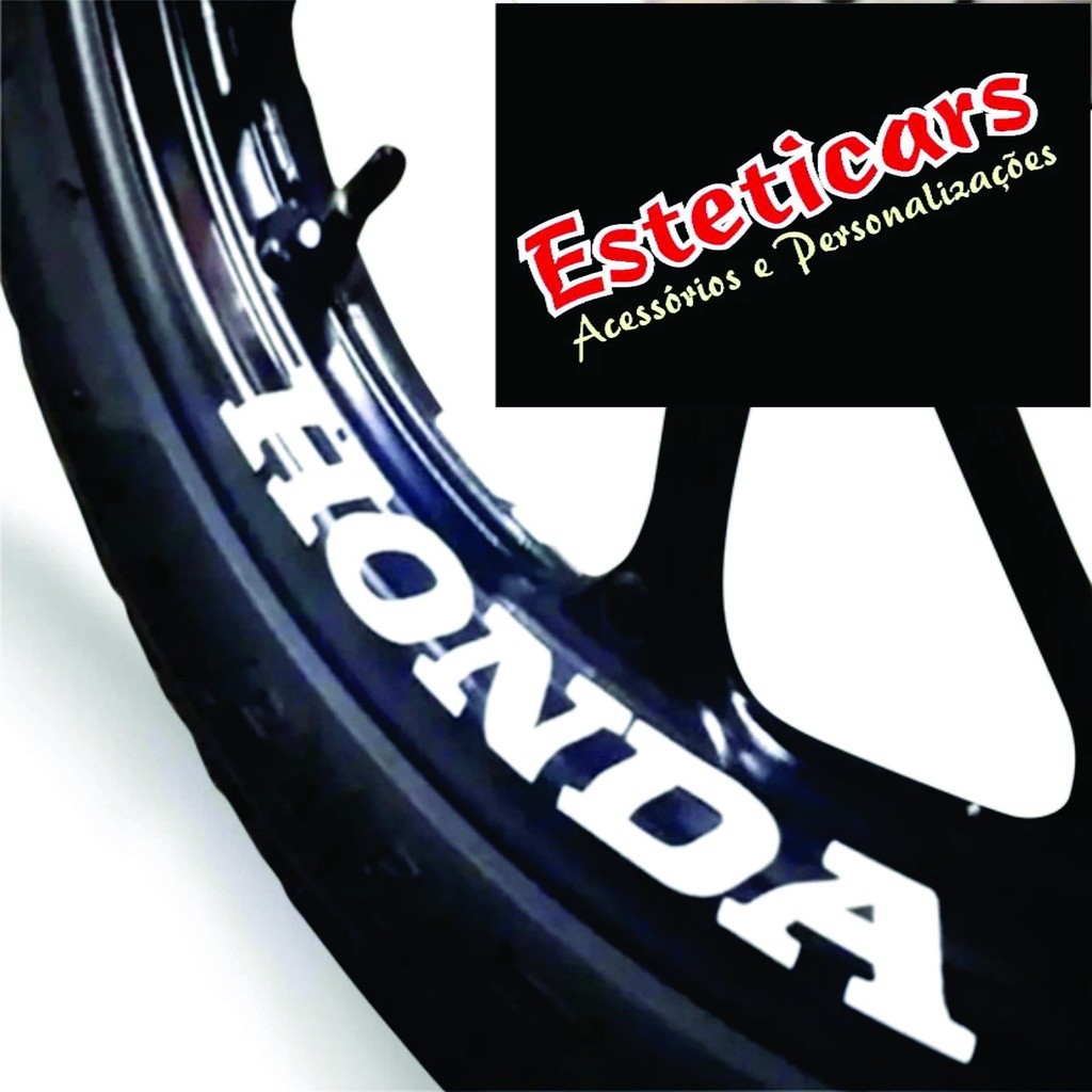 Kit 9 Adesivos de Roda, Aro, Moto Honda, Cg, Biz, Pop, Fan, twister, pop100 Roda raiada, roda de liga leve 8 + 1 reserva em Oferta na Shopee