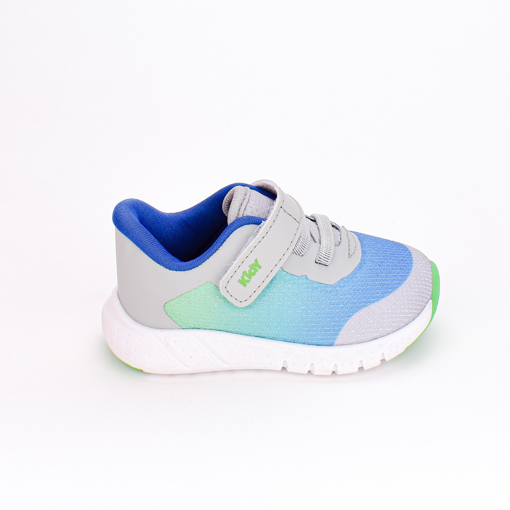 Tênis Infantil Menino Kidy Equilíbrio Calce Fácil Cinza - Baby & Kids Fashion