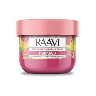 Esfoliante Corporal Facial Morango Nutre Vegano Raavi 200g em Oferta na Shopee