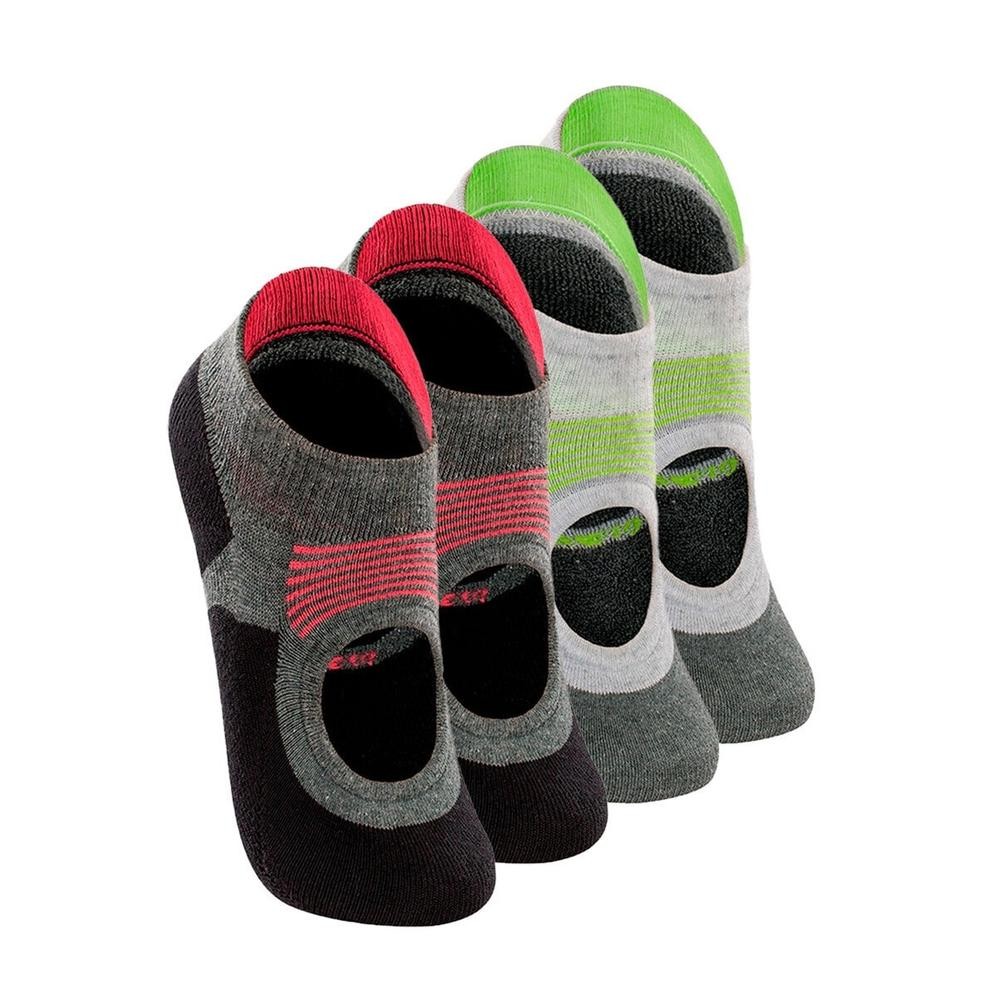 Kit com 4 Sapatilhas Antiderrapante Pilates Lupo 3286-002 Colorido