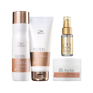 Wella Professionals Fusion Shampoo 250ml+Cond 200ml+Mascara 150ml+Oil Reflections 30ml em Oferta na Shopee