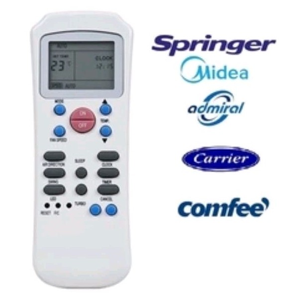7070 Controle Remoto Compatível Ar Condicionado Split R14a/ce Carrier Springer Admiral Comfee Midea