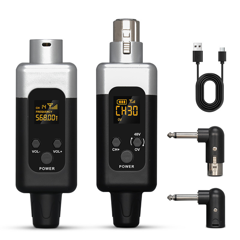 Sistema De Microfone Sem Fio Para Condensador Dinâmico 0/48V Receptor Transmissor Misturador De Instrumento